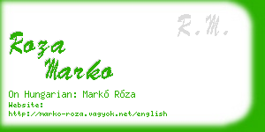 roza marko business card