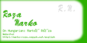 roza marko business card